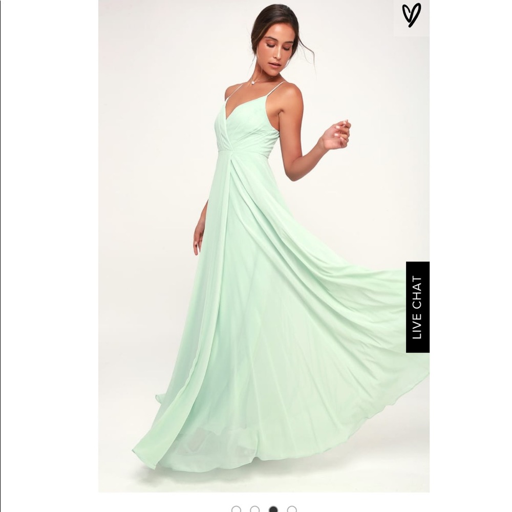 Lulu’s All About Love Mint Green Maxi Dress